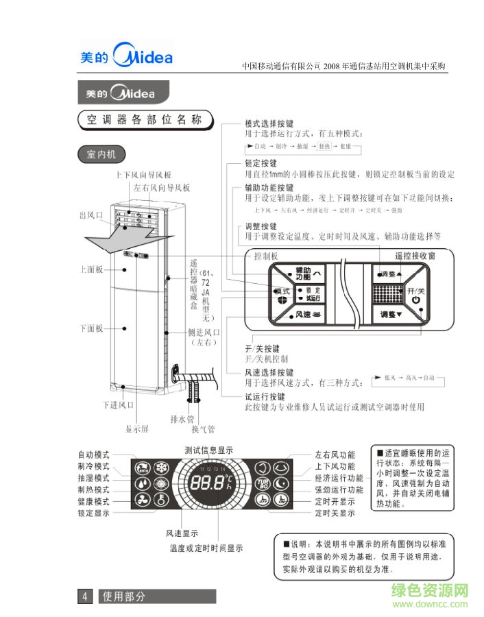 美的空调说明书